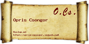 Opris Csongor névjegykártya