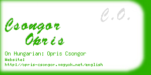 csongor opris business card